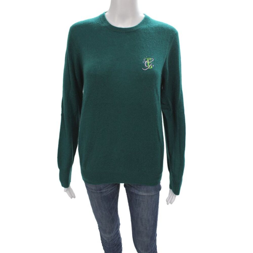 Naadam Womens Pullover Crew Neck Long Sleeve Green Size S